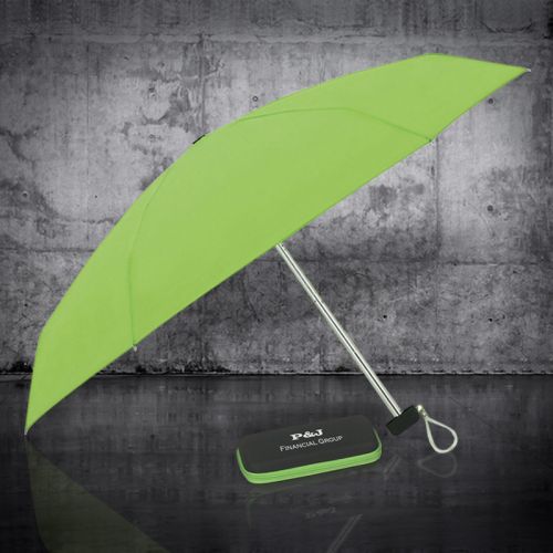 37 Inch Arc Customized Logo Mini Travel Umbrellas with Case