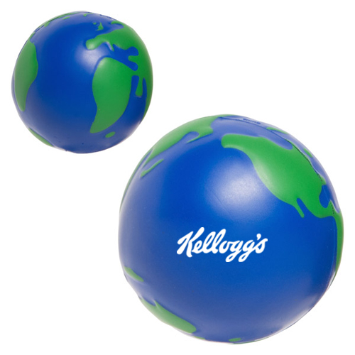custom printed earthball shaped stress balls