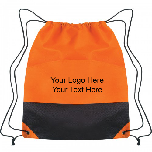 Customized Non-Woven Two-Tone Polypropylene Drawstring Bags