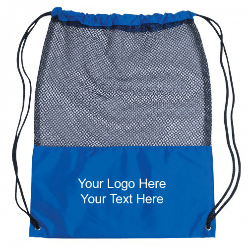 Promotional Logo Mesh Sports Drawstring Bags