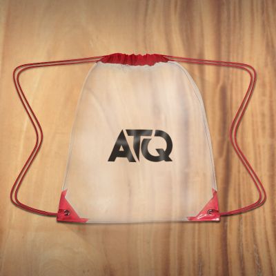 Customized Polyester Clear Drawstring Backpacks