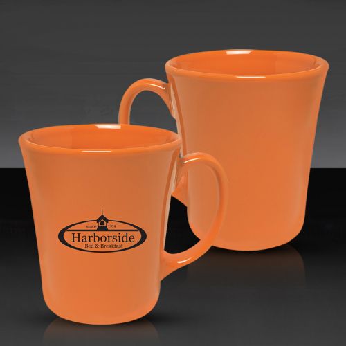 Customized 14 Oz Bahama Ceramic Mugs - Orange