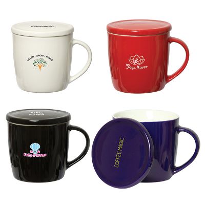 Promotional 12 Oz Piccolo Coffee Mugs with Lid