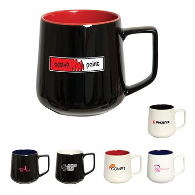 Promotional 15 Oz Early Riser Ceramic Coffee Mugs