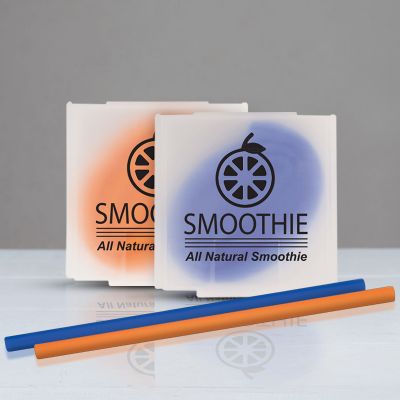 Personalized Silicone Straw In Case