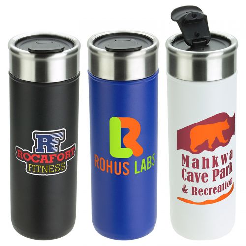 18 Oz Customized Clique Vacuum Insulated Stainless Steel Tumblers