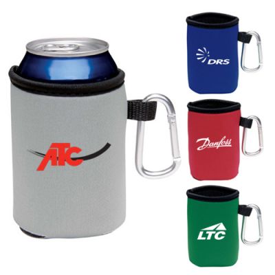 custom collapsible koozie can koolers with carabiners