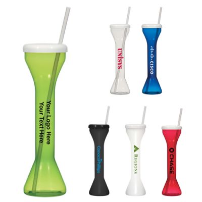 Promotional 18 Oz Yard Cups with Straws