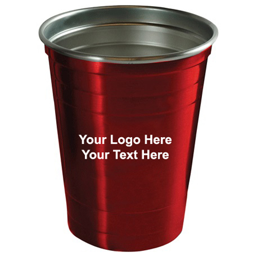 custom imprinted luxe party cups red