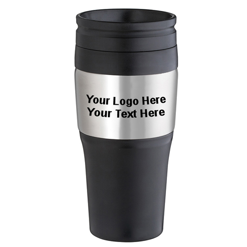 16 Oz Promotional 2-Tone Stainless Tumblers With Plastic Lid