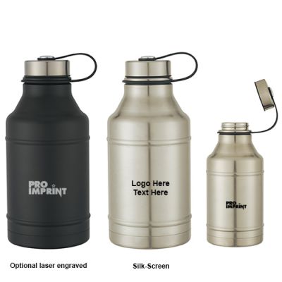 Customized 64 Oz Stainless Steel Wide Mouth Growlers