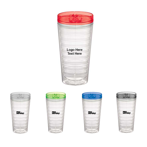 16 Oz Promotional Bayside Double Wall Tumbler with Lid