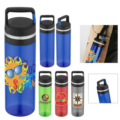 24 Oz Custom Printed Wireless Speaker Water Bottles