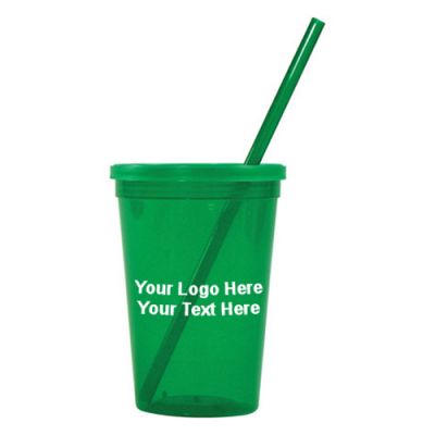 with tumbler logo and Straw Jewel Lid Logo 16 Imprinted Tumbler with Oz