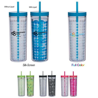 16 Oz Color Changing Tumbler with Straw