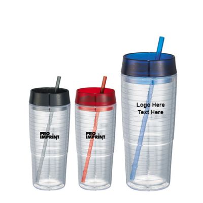 tumblers straws custom swirl imprinted oz double wall drinkware mugs travel