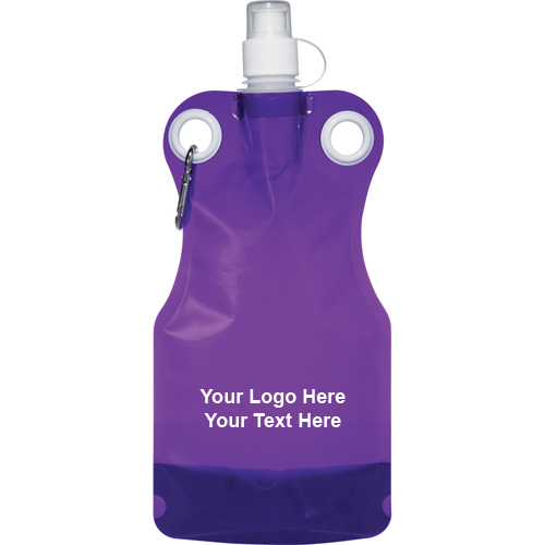 Customized 21 Oz Hermosa Water Bags with Carabiner