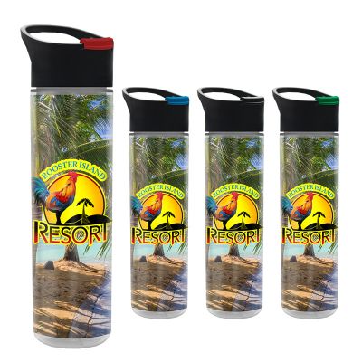 16 Oz Custom Printed Full Color Wrap Insulated Tritan Bottles with Pop up Sip Lid