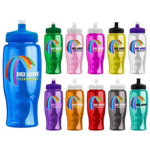 27 Oz Custom Printed Digital Poly Pure Transparent Bottles