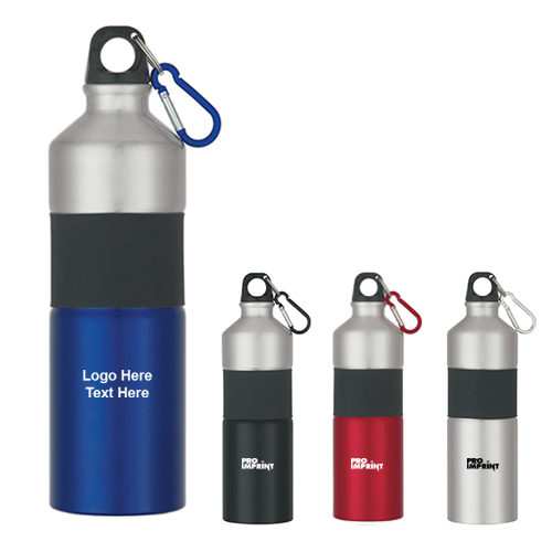 personalized 25 oz two tone aluminium bottles with rubber grip