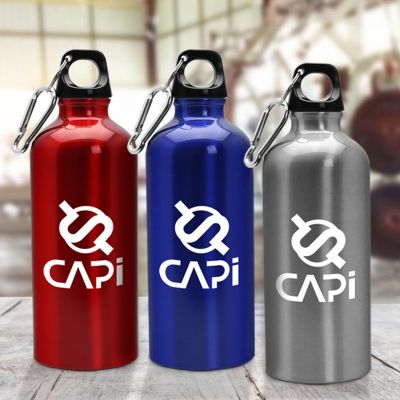 Promotional 20 Oz Aluminum Sports Bottles with Carabiner