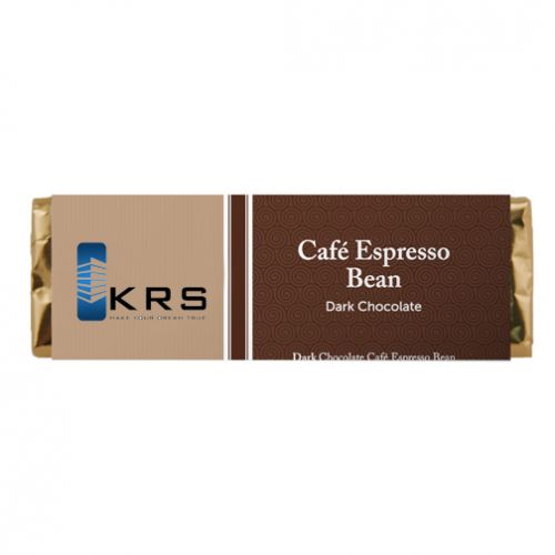 2.15 Oz Custom Dark Chocolate Espresso Candy Bars Gold