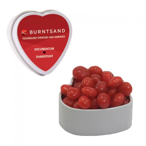 Small Heart Shaped Tin with Soft Candies