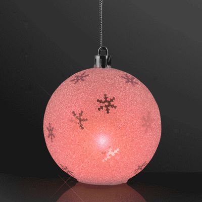 3.25 Inch LED Sparkle Snowflake Ornaments