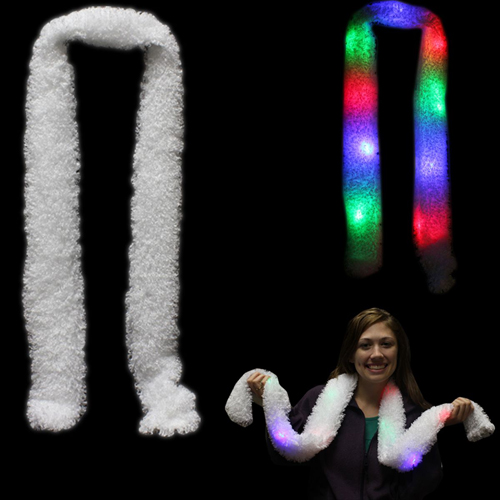 White Scarf with Multi-Color LED