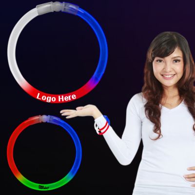 8 Inch Promotional Logo Ultra High Quality Glow Bracelets