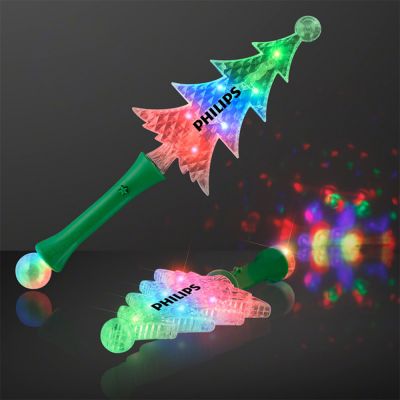 Custom Imprinted Light Up Christmas Tree Crystal Wands