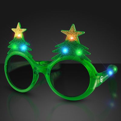 Custom Light Up Christmas Tree Sunglasses