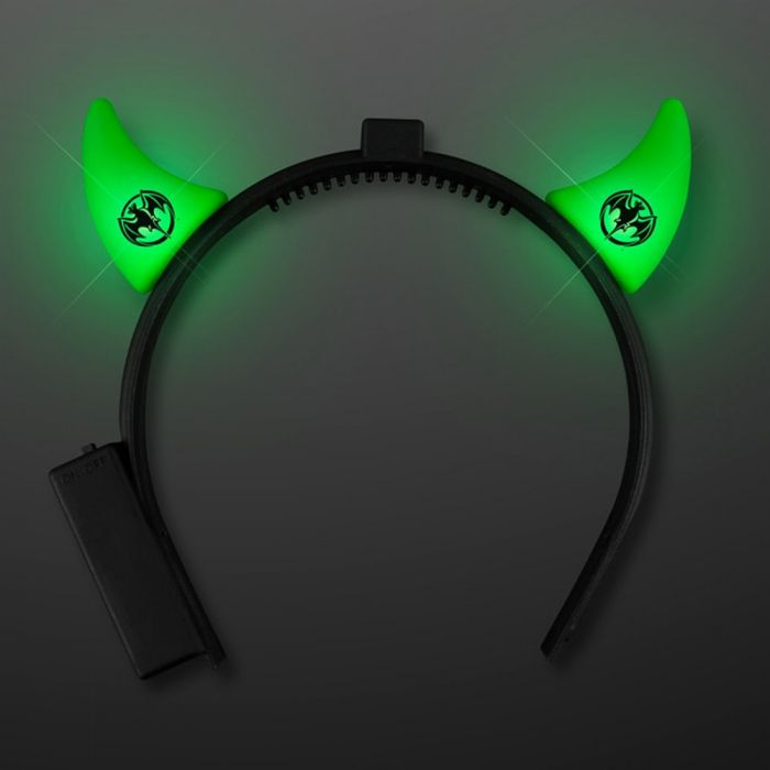 Light Up Green Devil Horns