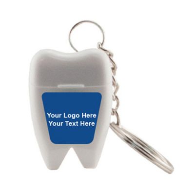 Personalized Tooth Shaped Dental Floss Keychains
