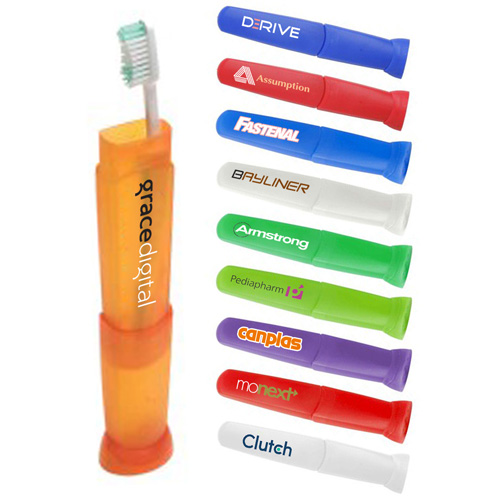 Promotional Travel-Eez Toothbrush Holder with 10 Colors