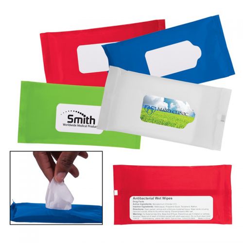 10 Piece Sanitizer Wet Wipes In Re-Sealable Pouch