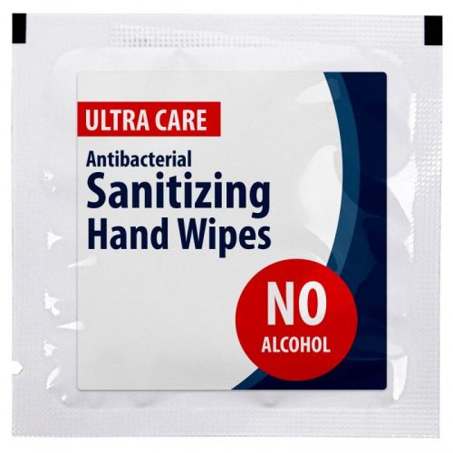 Custom Printed Antibacterial Sanitizer Wet Wipe - Single Pack
