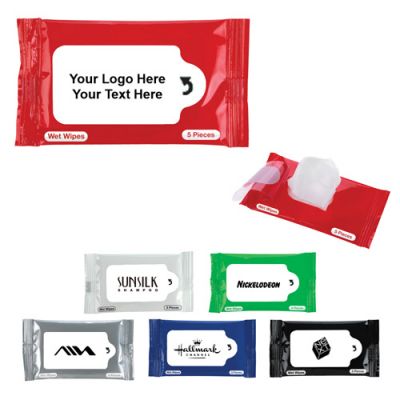 Customized 5 Pack Wet Wipe
