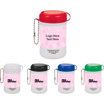 Promotional Mini Canister Anti-Bacterial Wet Wipes