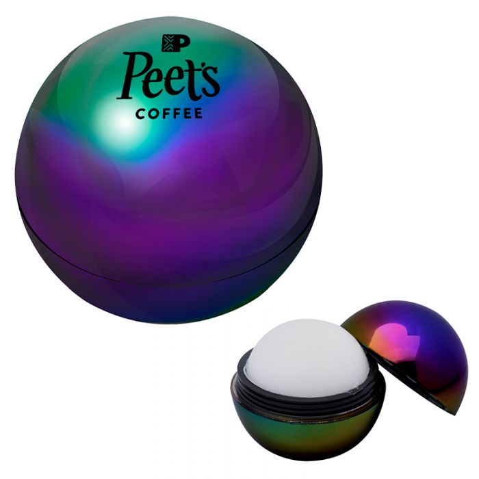 Custom Imprinted Metallic Rainbow Lip Moisturizer Balls
