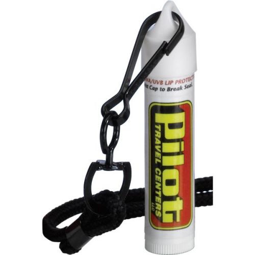 SPF 30 Soy Lip Balm White Tube and Hook Cap with Lanyard
