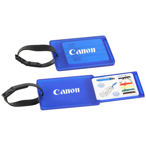 custom travel aid luggage tags and sewing kits