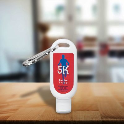 1.8 Oz Personalized SPF 30 Sunscreen With Carabiner