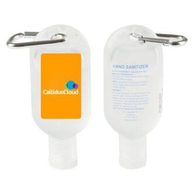 1 Oz Custom Imprinted Hand Sanitizer Gels with Carabiner