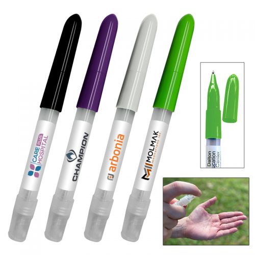 Custom Printed 0.27 Oz Hand Sanitizer Spray with Ballpoint Pens