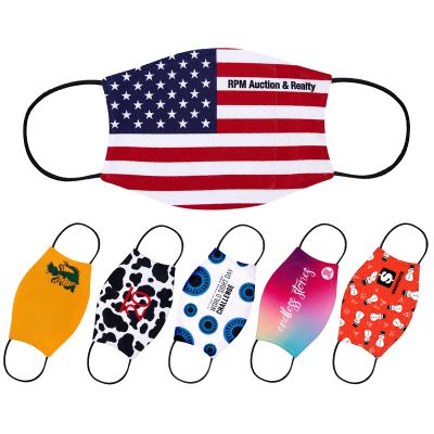 Full Graphic Sublimation Face Mask with Filter Pocket