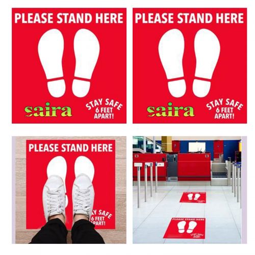 PPE Floor Decal 6 Feet Apart Social Distance Stickers