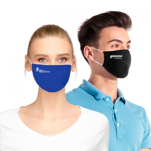 Standard Flat Cotton Face Masks with Filter Pocket