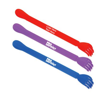 Promotional Plastic Back Scratcher with Shoe Horn - Assorted Colors