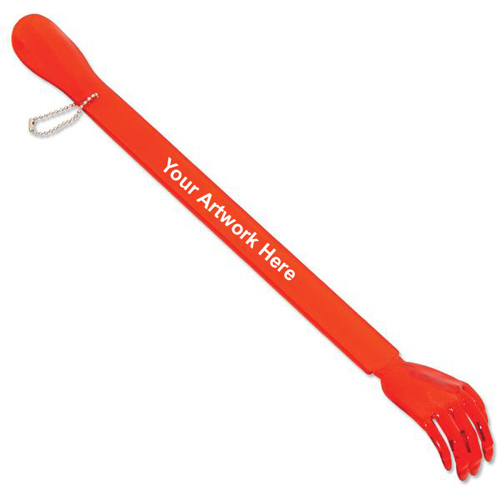 Promotional Plastic Back Scratcher with Shoehorn & Chain